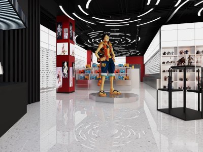 现代玩具手办店3D模型下载